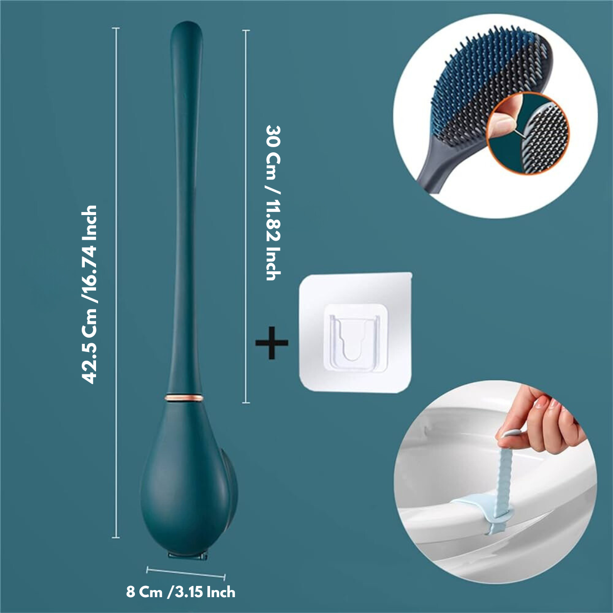 SmartBrush - فرشاة مرحاض سيليكون أنيقة وصحية